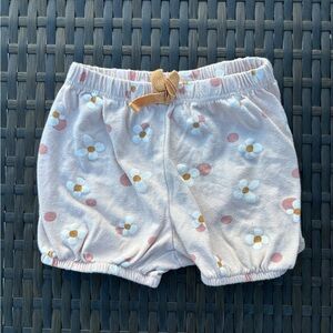 Floral Print Kids Shorts with Bow